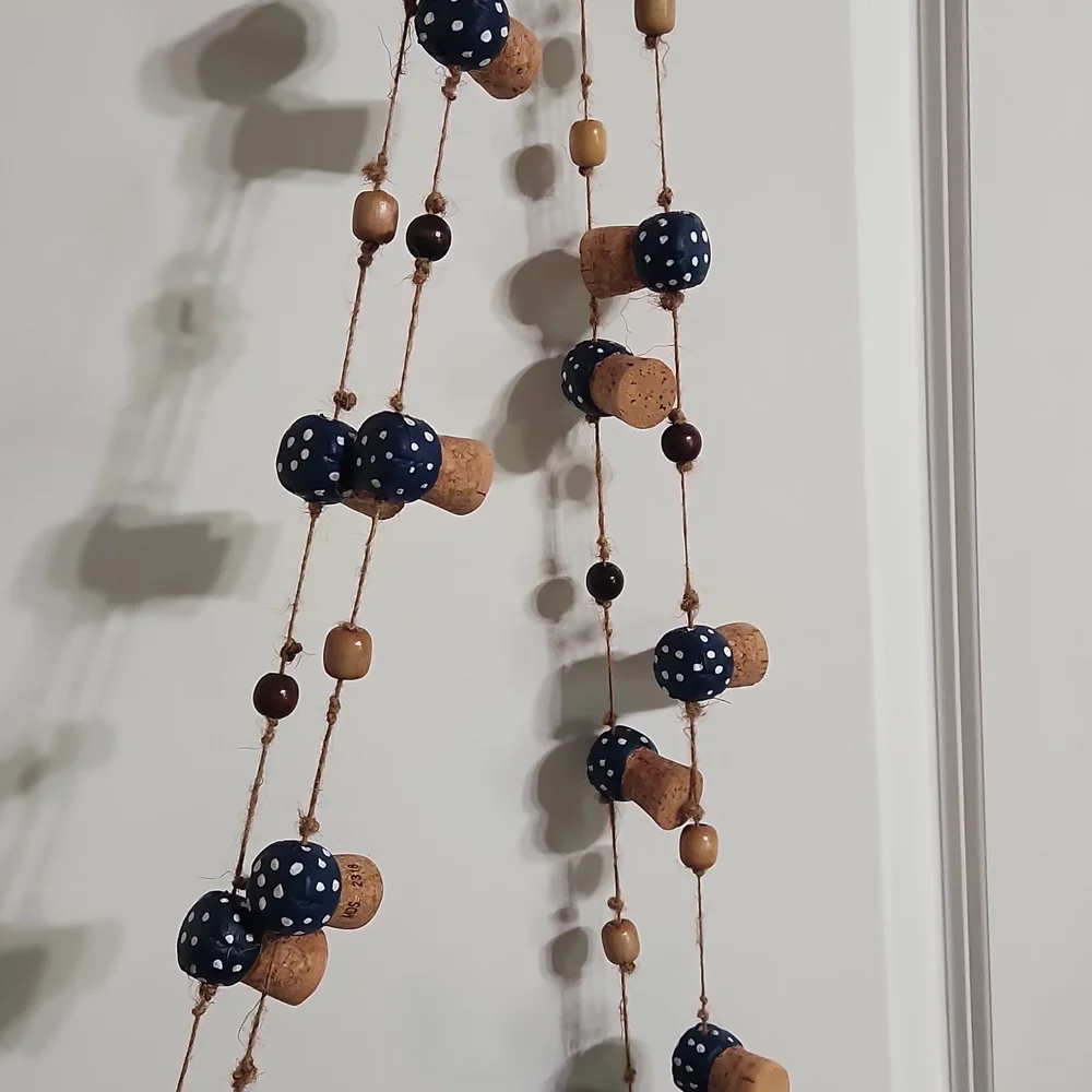 Handmade Indigo & White Woodland Toadstool Garland 208
